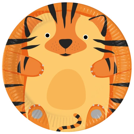 Paper plates "Zoo Mix 3", 23 cm, 8 pcs