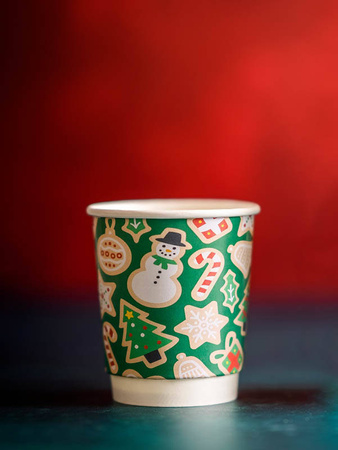 Christmas paper cup 250 ml, ¶. 80 mm 25 pcs.