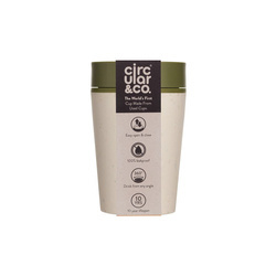 Circular 227 ml reusable mug Cream & Honest Green, 1 pc.