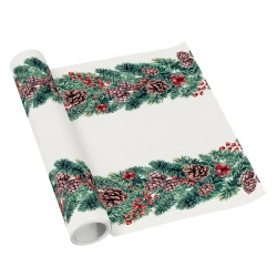 PREMIUM paper runner in roll, "Winter Branches", 40 cm x 5 m, 1 pcs.