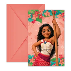Invitations with envelopes Vaiana, 6 pcs.