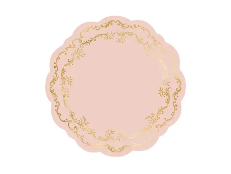 Decorative Paper Placemats Pink, 35.5 cm, 6 pcs