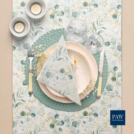 Premium Airlaid napkins, "Golden Eucalyptus", 1/4, 40 x 40 cm 12 pcs.