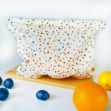 Beeswax bags “Dots” XL 36×32 cm, 1 piece