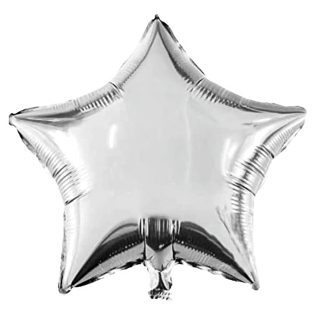 Foil Balloon "Silver Star" 46 cm, 1 pc.
