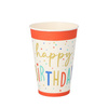 "Happy Birthday" paper cup 200 ml, 70 mm dia 10 pcs.