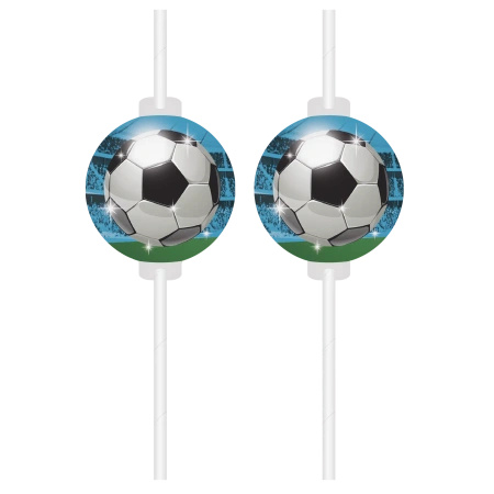 Paper Straws Football 20 cm, 4 pcs.