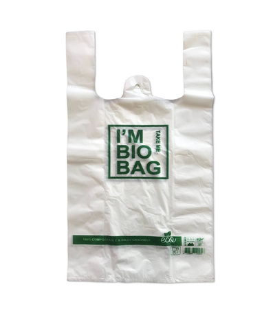 Biodegradable PLA commercials 28+14x48 cm 50 pcs.