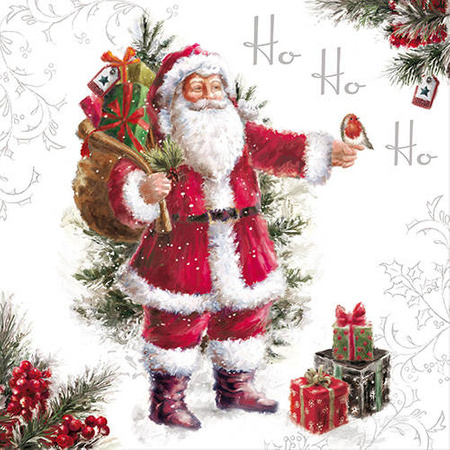 Serwetki 3-warstwowe "HoHoHo" 1/4 33 x 33 cm 20 szt.