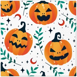 Serwetki 3-warstwowe "Mystic Pumpkin / Halloween", 1/4, 33 x 33 cm 20 szt.