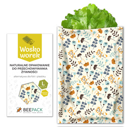 Beeswax bags “Twigs” L 23×32 cm, 1 pc