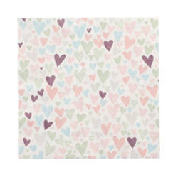 Hearts 1/4 3-layer napkins 33 x 33 cm 20 pcs.