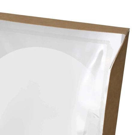 Sushi box with window, brown, 12 x 12 x 4 cm 50 pcs.