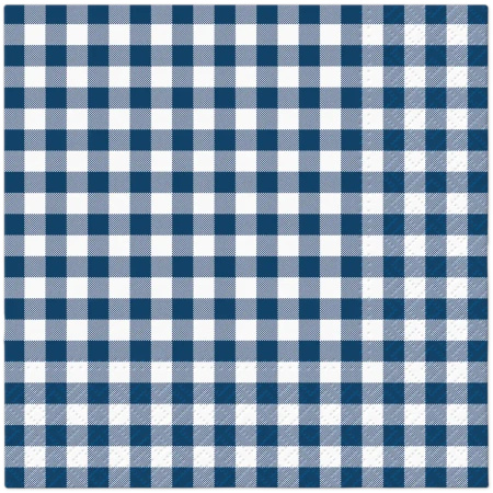 Serwetki 2-warstwowe Gingham Navy 33 x 33 cm 50 szt.