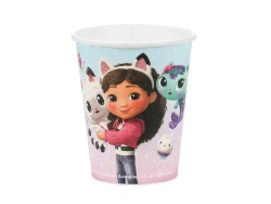 Kubek papierowy "Koci Domek Gabi" 250 ml 6 szt.