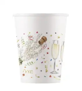 Paper cup “Sparkling Celebration” 200 ml 8 pcs