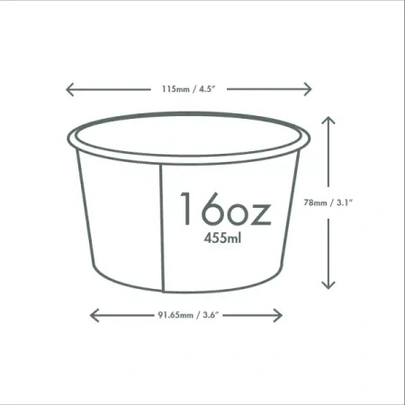 "Feel Snug" Bamboo Paper Bowl, 450 ml, Ø 115 mm, 25 pcs