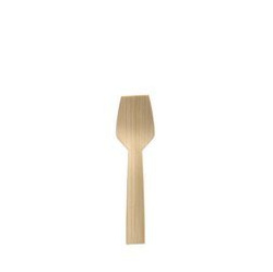 Bamboo ice cream spoons "Spatula" 9,2 cm 50 pcs.