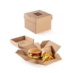 Foldable burger box 13 x 13 x 10 cm, 100 pcs.