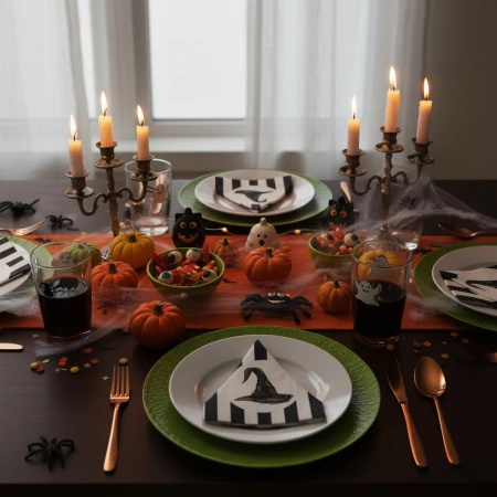 3-layer napkins "Striped Hat / Halloween", 1/4, 33 x 33 cm 20 pcs.