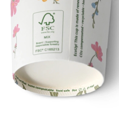Paper cup dispersion "Spring" 250 ml, ¶. 80 mm 50 pcs.