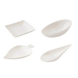 Fingerfood bowls 4 different shapes, white 1000 (4 x 250) pcs.