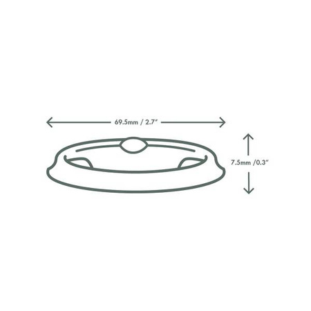 Pokrywka z trzciny cukrowej do pojemnika na dip, śr. 62 mm 100 szt.
