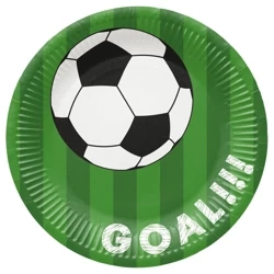 Round paper plate "Soccer Green" ¶r. 23 cm 8 pcs.