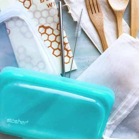 Stasher Snack Aqua silicone bag 1 piece.