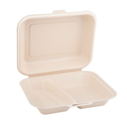 Menubox z trzciny cukrowej dwudzielny, dwuwarstwowy 1500 ml, 24,1 x 21 x 4 cm 50 szt.