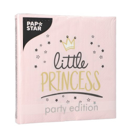 Serwetki 3-warstwowe "Little Princess" 1/4 33 x 33 cm 20 szt.