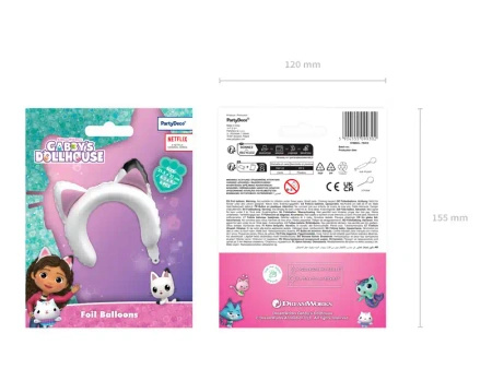 Headband Foil Balloon "Gabby's Dollhouse Cat Ears", 21.5 × 21 cm, 1 pc