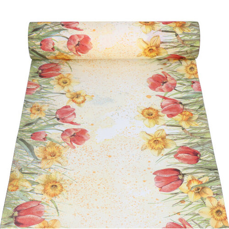 PREMIUM paper runner in roll, "Tulips" 40 cm x 24 m 1 pcs .
