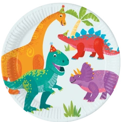 Talerze papierowe "Dino", 23 cm, 8 szt.