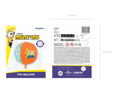 Balon foliowy "Piłka w Minionki", 75 cm, 1 szt.