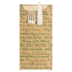 "Festive" cutlery bags with napkin, 22.5 x 11.2 cm, 250 pcs.