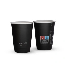 Black Double Wall Paper Cup 350 ml, Ø90 mm 25 pcs