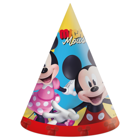 Paper party hats “Mickey Mouse”, 6 pcs