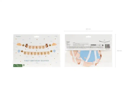 Paper Banner "Happy Birthday – Teddy Bears", 2.55 m, 1 pc