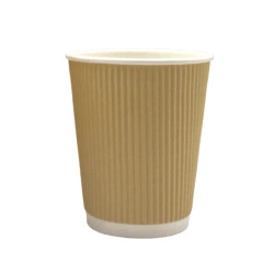 Brown corrugated paper cup, dispersion, 250 ml, ¶. 80 mm 25 pcs.