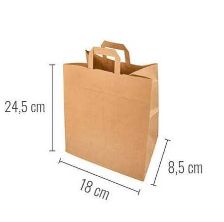 Paper bag with handle 18 x 8.5 x 24.5 cm 200 pcs.