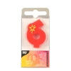 Red Birthday Candle Number "6", 1 pc.
