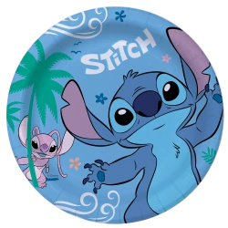 Talerze papierowe "Stitch & Angel", 26 cm, 6 szt.