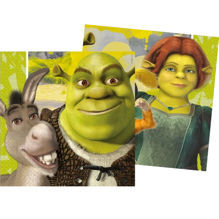Serwetki 2-warstwowe "Shrek", 33 x 33 cm, 20 szt.