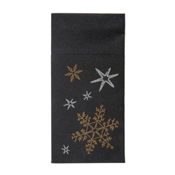 Premium Airlaid "Christmas Night" cutlery bags-serviettes 40 x 40 cm 50 pcs.