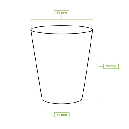 Paper cup white EcoUp dispersion 250 ml, ¶. 80 mm 50 pcs.