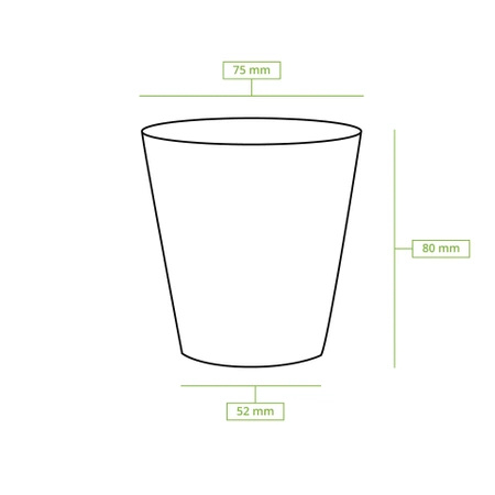 Kubek papierowy kraft dyspersja 180 ml, śr. 80 mm, 50 szt.