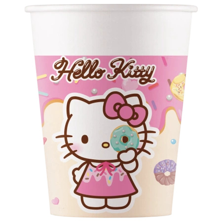 Kubek papierowy "Hello Kitty & Kuromi" 200 ml 8 szt.