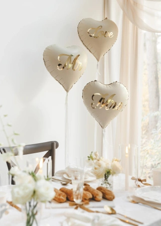 Balon foliowy "Serce - Love", 35 cm, 1 szt.