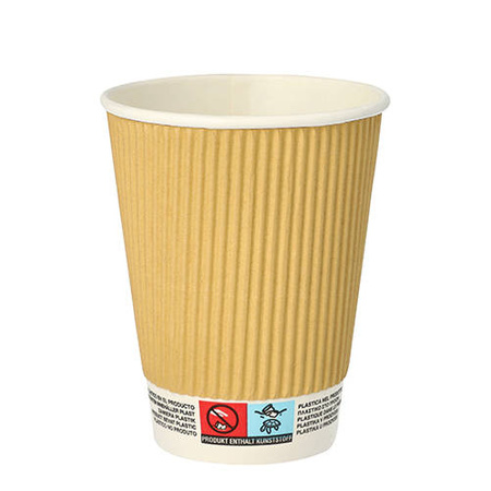 Corrugated kraft paper cup 350 ml, ¶. 90 mm 25 pcs.